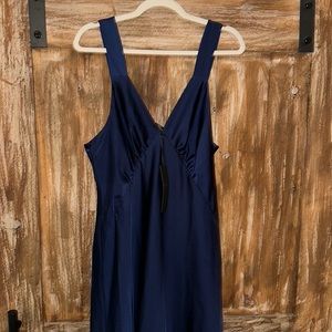 Navy silky dress NWT